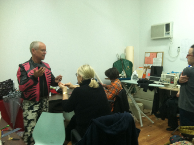 In the studio for Sit and Sew with Susan Khalje and Kenneth King