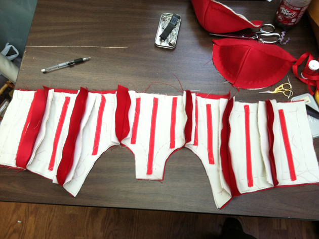Strapless dress progress from Sit and Sew NYC